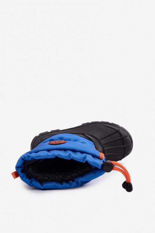 Modro-čierne detské snehové topánky Big Star SS374032