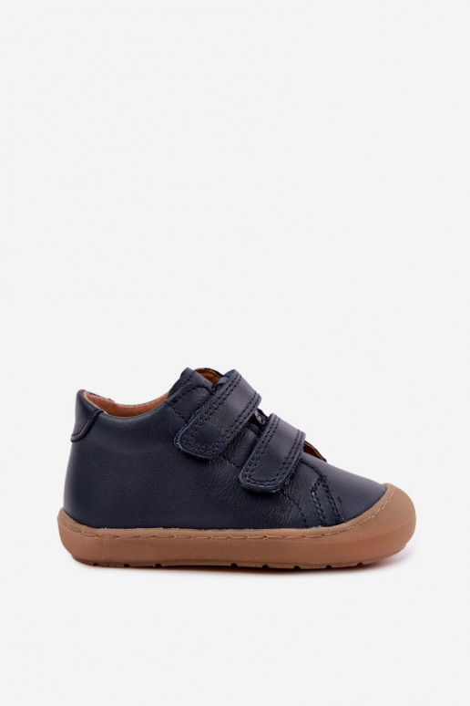 Tmavomodré detské kožené topánky Barefoot Froddo G2130328