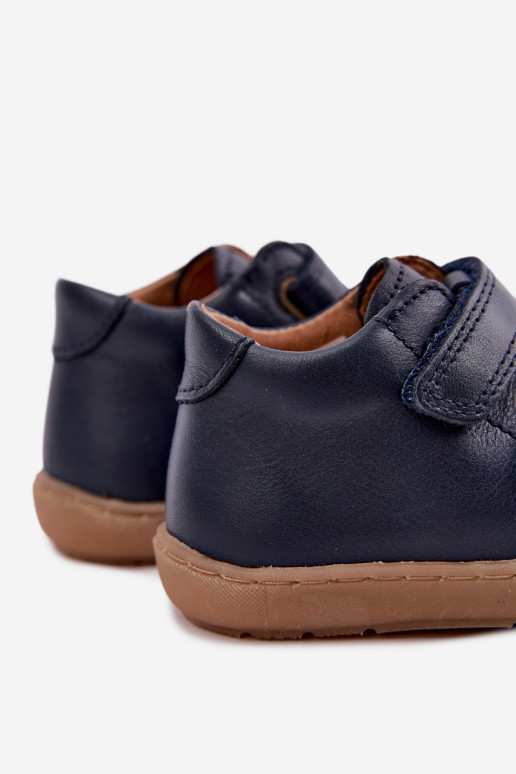 Tmavomodré detské kožené topánky Barefoot Froddo G2130328
