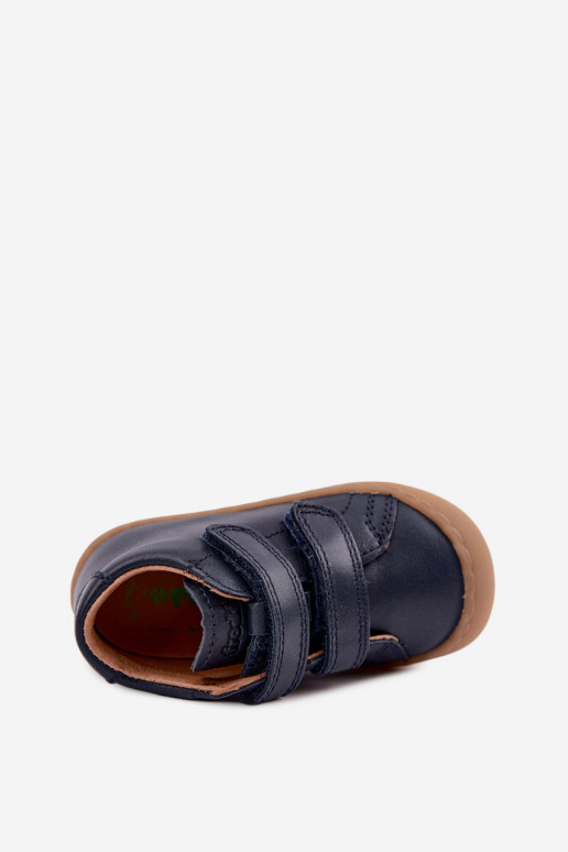 Tmavomodré detské kožené topánky Barefoot Froddo G2130328