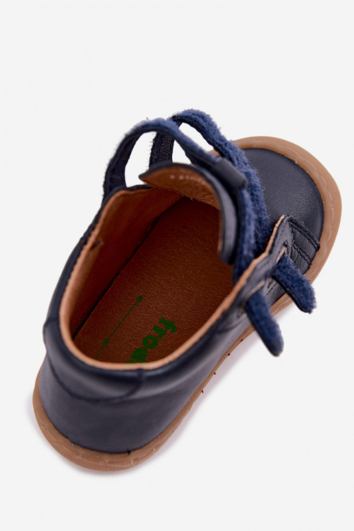 Tmavomodré detské kožené topánky Barefoot Froddo G2130328