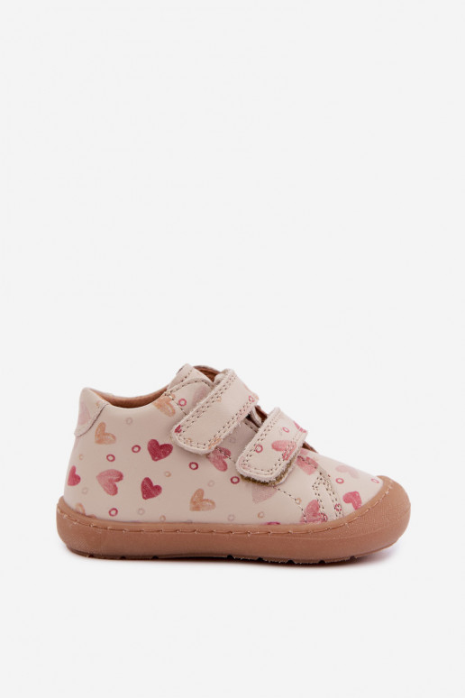 Pieskové detské kožené topánky Barefoot Froddo G2130328-64