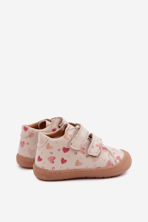 Pieskové detské kožené topánky Barefoot Froddo G2130328-64