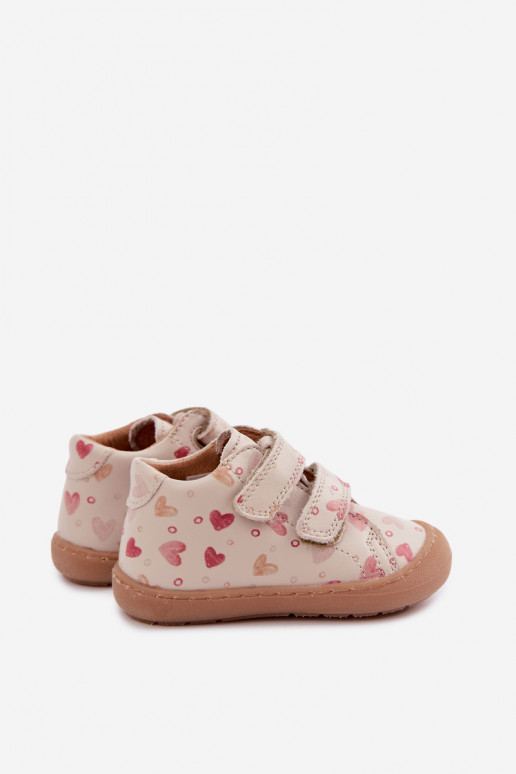 Pieskové detské kožené topánky Barefoot Froddo G2130328-64