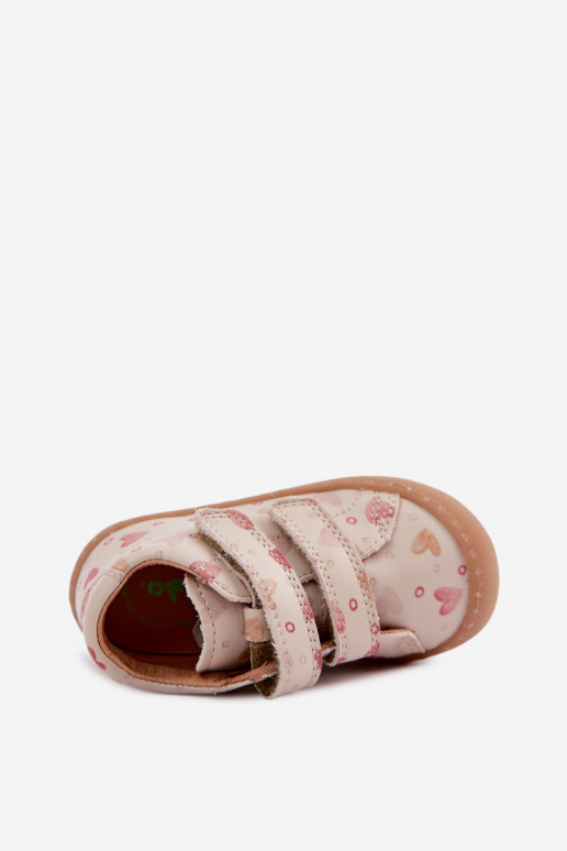 Pieskové detské kožené topánky Barefoot Froddo G2130328-64