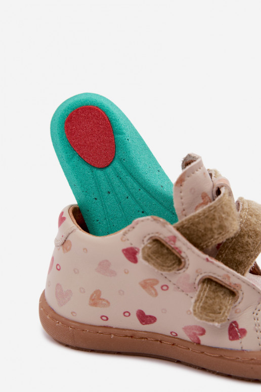 Pieskové detské kožené topánky Barefoot Froddo G2130328-64