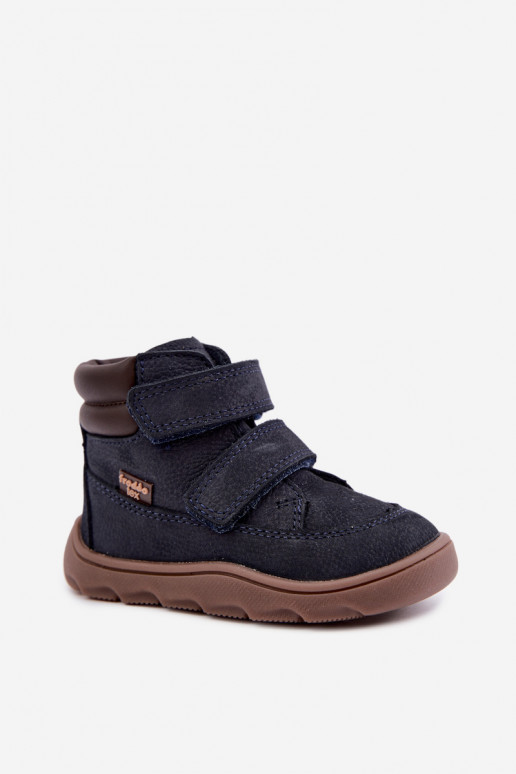 Tmavomodré detské kožené topánky Barefoot Froddo G2110150