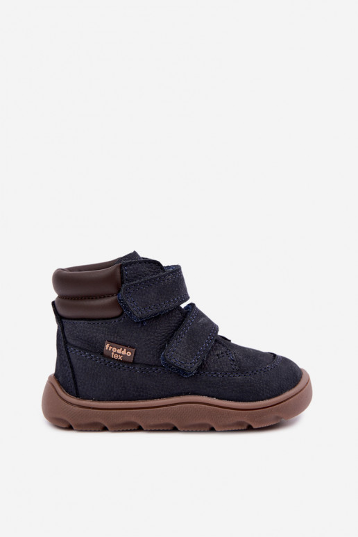 Tmavomodré detské kožené topánky Barefoot Froddo G2110150