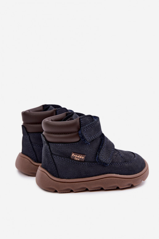 Tmavomodré detské kožené topánky Barefoot Froddo G2110150