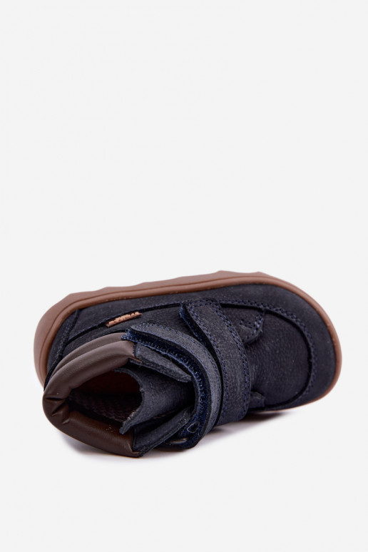Tmavomodré detské kožené topánky Barefoot Froddo G2110150