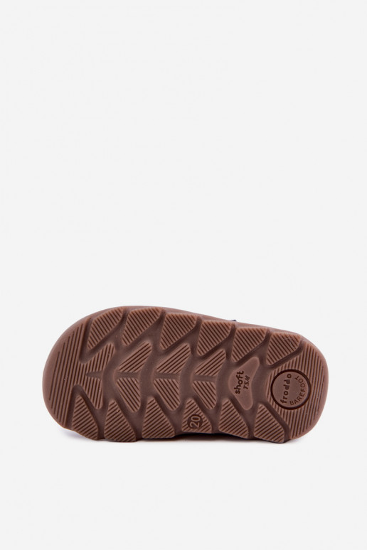 Tmavomodré detské kožené topánky Barefoot Froddo G2110150
