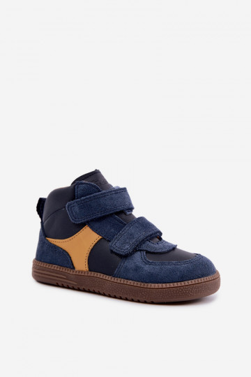 Tmavomodré detské semišové topánky Barefoot Froddo G2110157