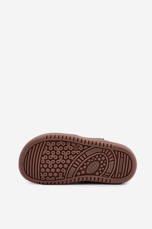 Tmavomodré detské semišové topánky Barefoot Froddo G2110157