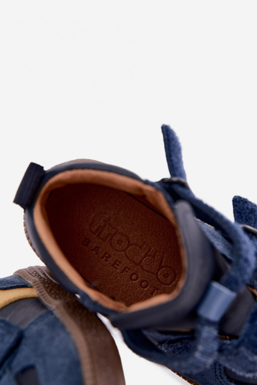 Tmavomodré detské semišové topánky Barefoot Froddo G2110157