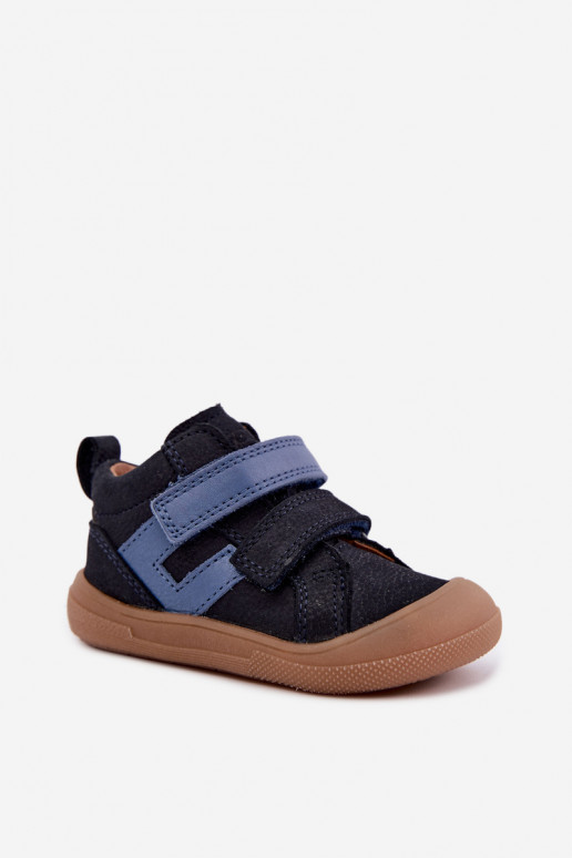 Tmavomodré detské kožené topánky Barefoot Froddo G2130380