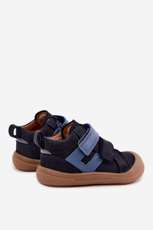 Tmavomodré detské kožené topánky Barefoot Froddo G2130380