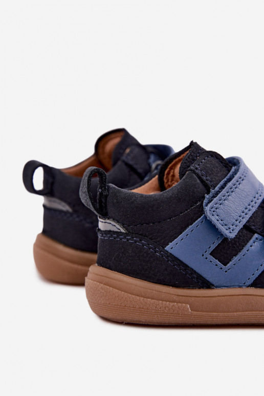 Tmavomodré detské kožené topánky Barefoot Froddo G2130380