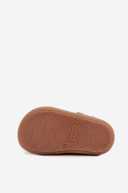 Tmavomodré detské kožené topánky Barefoot Froddo G2130380