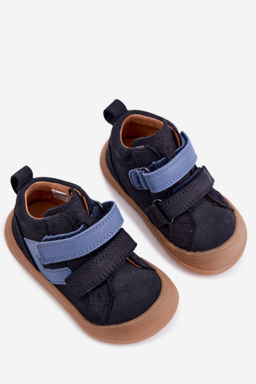 Tmavomodré detské kožené topánky Barefoot Froddo G2130380