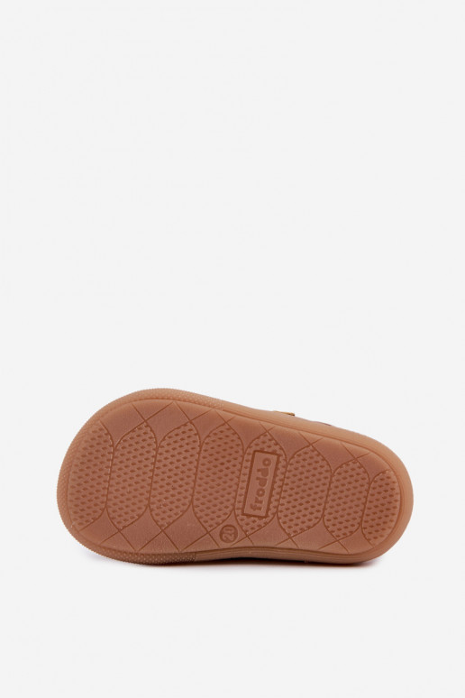 Hnedé detské kožené topánky Barefoot Froddo G2130380-2