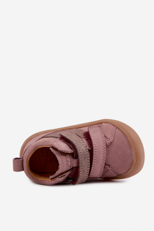 Kožené topánky pre deti Barefoot FRODDO G2130380-3 v ružovej