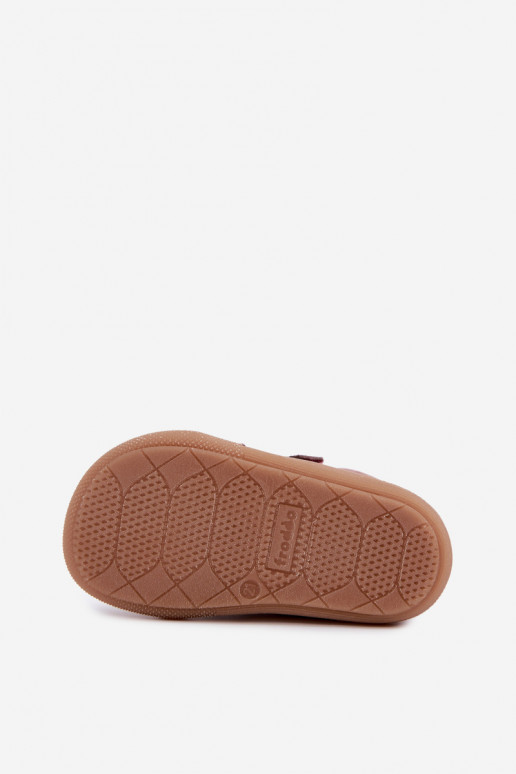 Kožené topánky pre deti Barefoot FRODDO G2130380-3 v ružovej