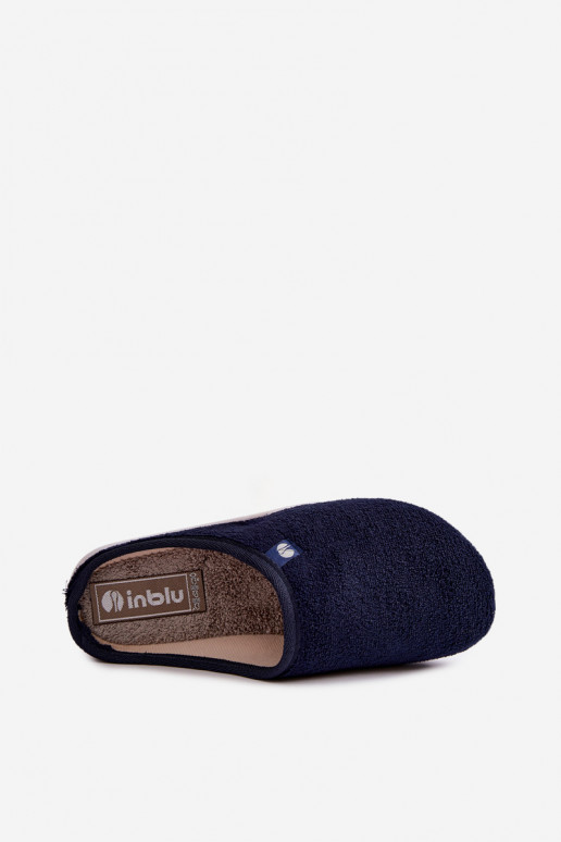 Tmavomodré dámske domáce šľapky Inblu EC000102