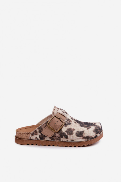 Hnedé dámske dreváky so sponami Inblu DJ000016