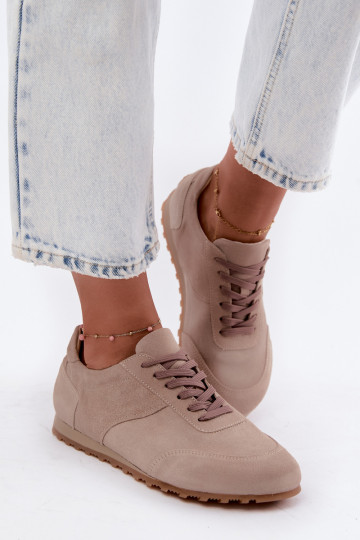 Barefoot tenisky z umelej zamše v pieskovej farbe Zazoo N1422