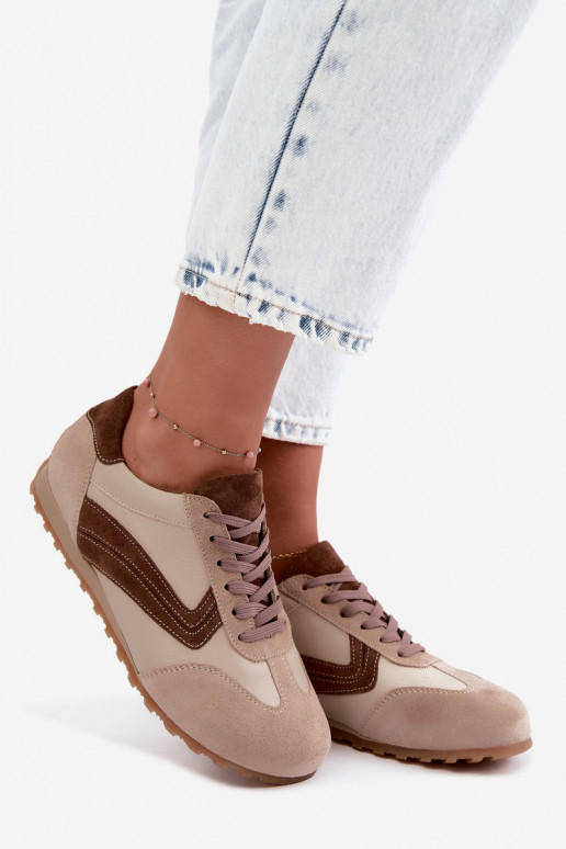 Barefoot tenisky z umelej zamše v pieskovej farbe Zazoo N1400