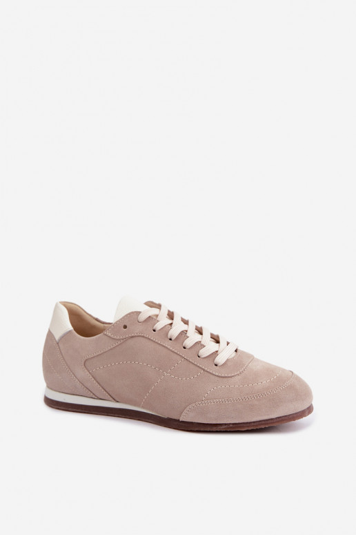 Barefoot tenisky s vyšívaním v pieskovej farbe Zazoo N1414