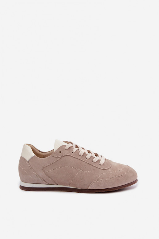 Barefoot tenisky s vyšívaním v pieskovej farbe Zazoo N1414