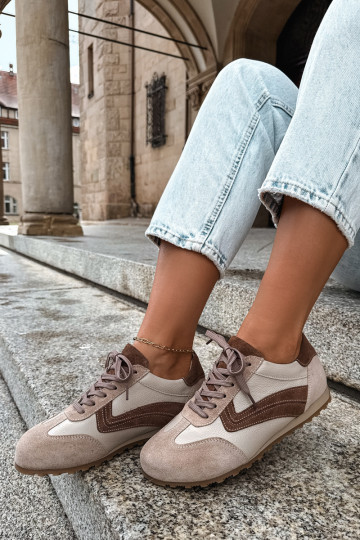 Barefoot tenisky z umelej zamše v pieskovej farbe Zazoo N1400