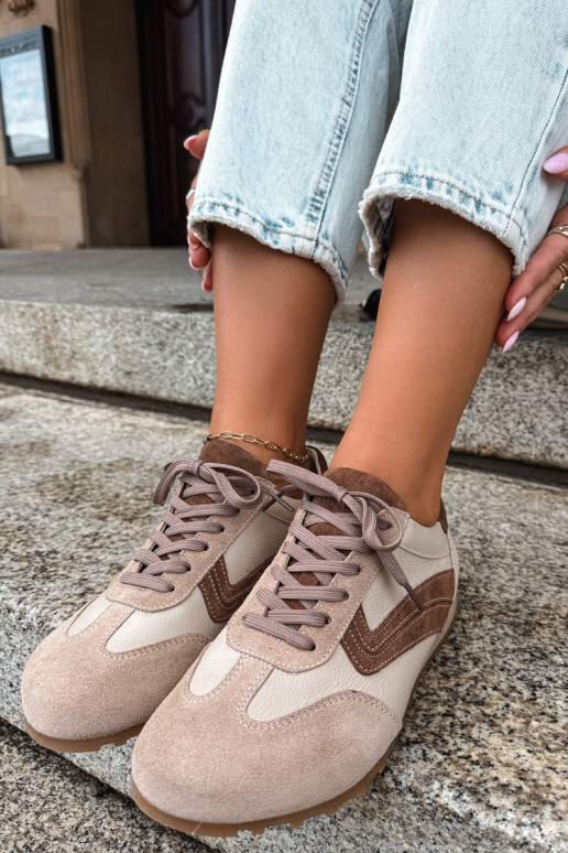 Barefoot tenisky z umelej zamše v pieskovej farbe Zazoo N1400
