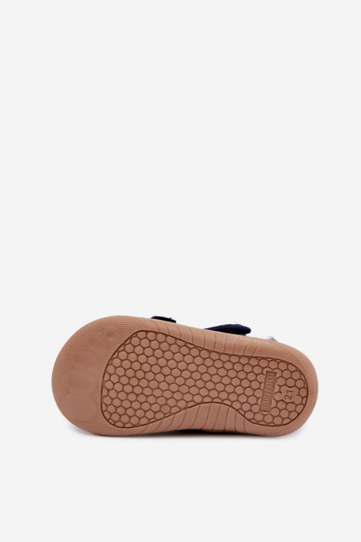 Detské šľapky Barefoot Milami v tmavomodrej Lumi