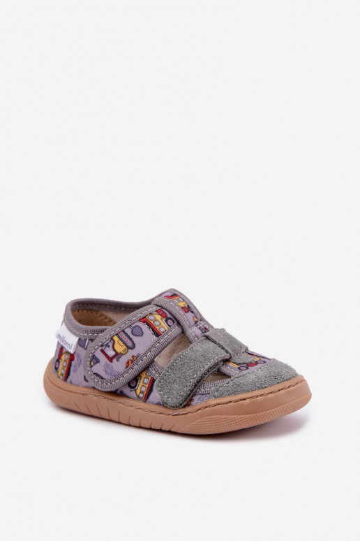 Detské šľapky Barefoot Milami v šedej Lumi