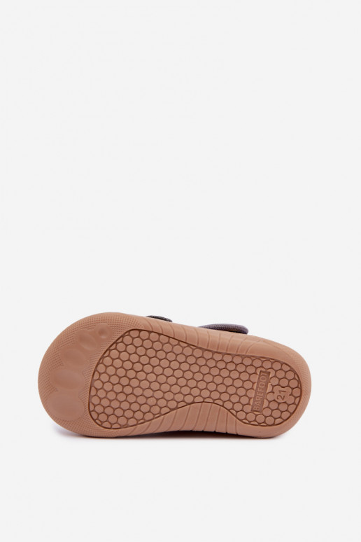 Detské šľapky Barefoot Milami v šedej Lumi