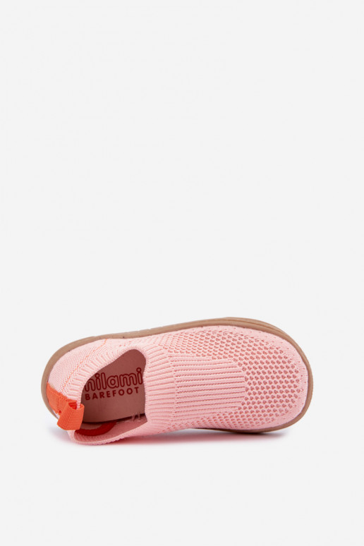 Detské šľapky na slip-on Milami svetloružovej farby