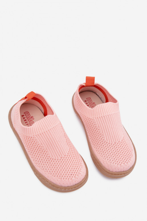 Detské šľapky na slip-on Milami svetloružovej farby