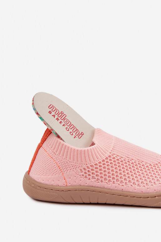 Detské šľapky na slip-on Milami svetloružovej farby