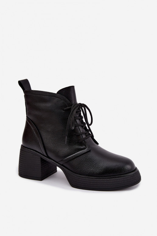 zateplené členkové topánky pre ženy D&A CR62-3368 v čiernej