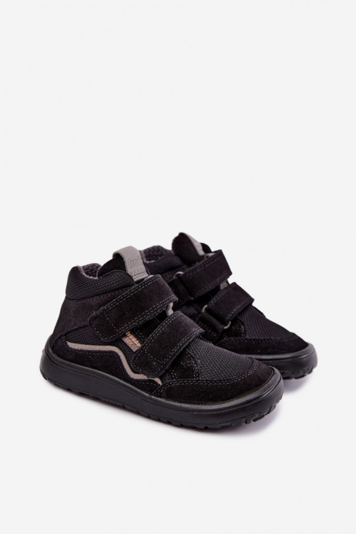 Semišová detská obuv Barefoot Froddo G3110266-20 čiernej farby
