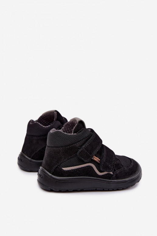 Semišová detská obuv Barefoot Froddo G3110266-20 čiernej farby