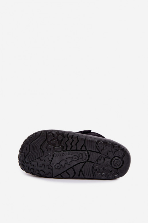 Semišová detská obuv Barefoot Froddo G3110266-20 čiernej farby