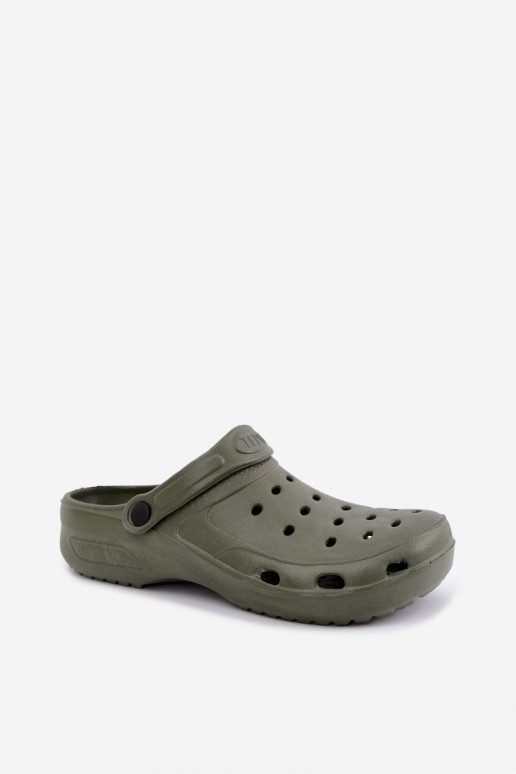 Khaki ľahké pánske šľapky Adriah