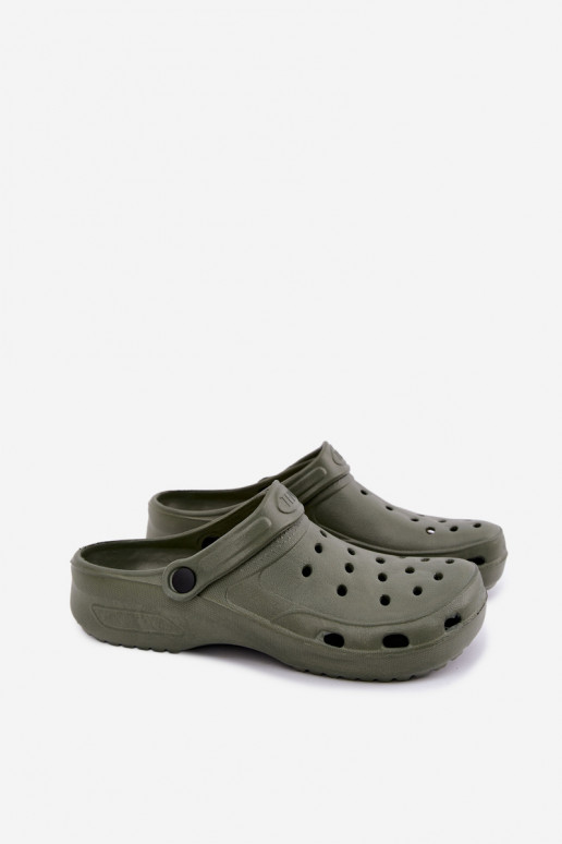 Khaki ľahké pánske šľapky Adriah