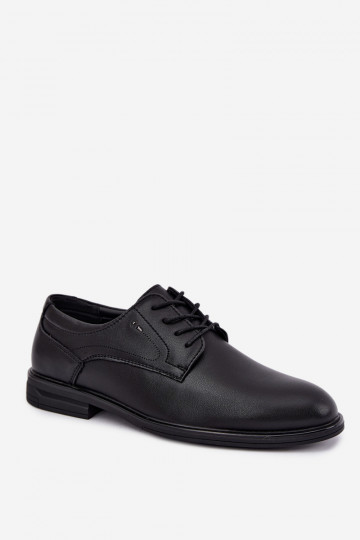 Elegantné čierne pánske topánky Calven