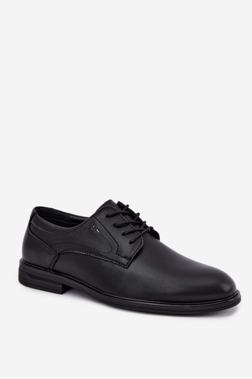 Elegantné čierne pánske topánky Calven