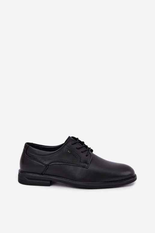 Elegantné čierne pánske topánky Calven