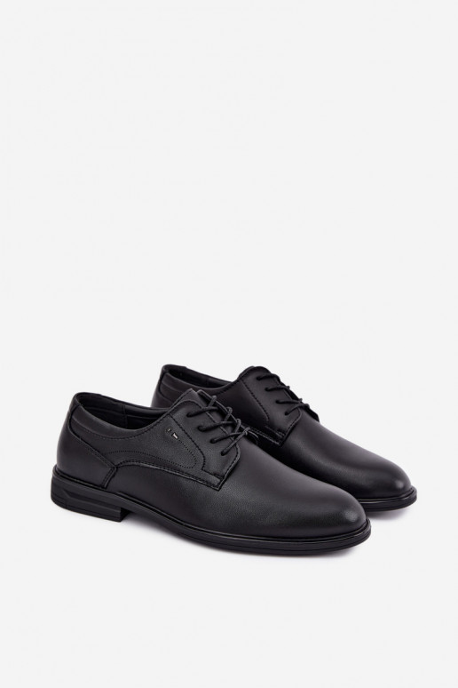 Elegantné čierne pánske topánky Calven